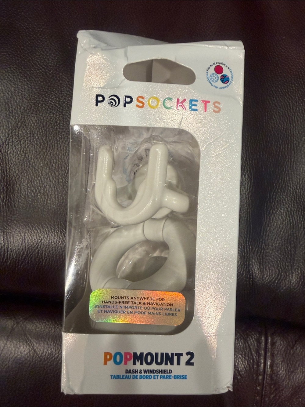PopSocket White PopMount Car Dashboard & Windshield Mount